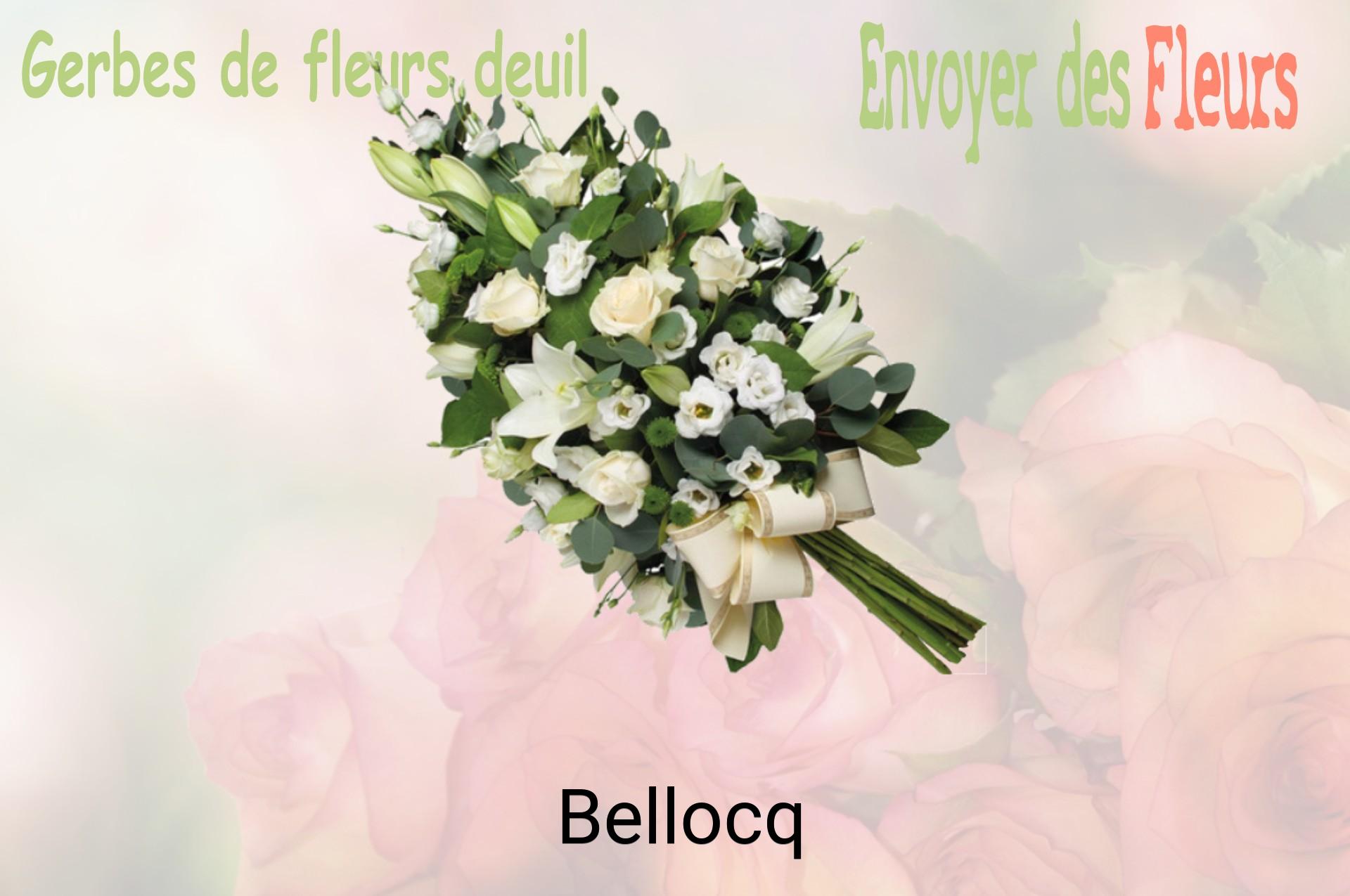 Gerbe de fleurs de deuil livrée à Bellocq
